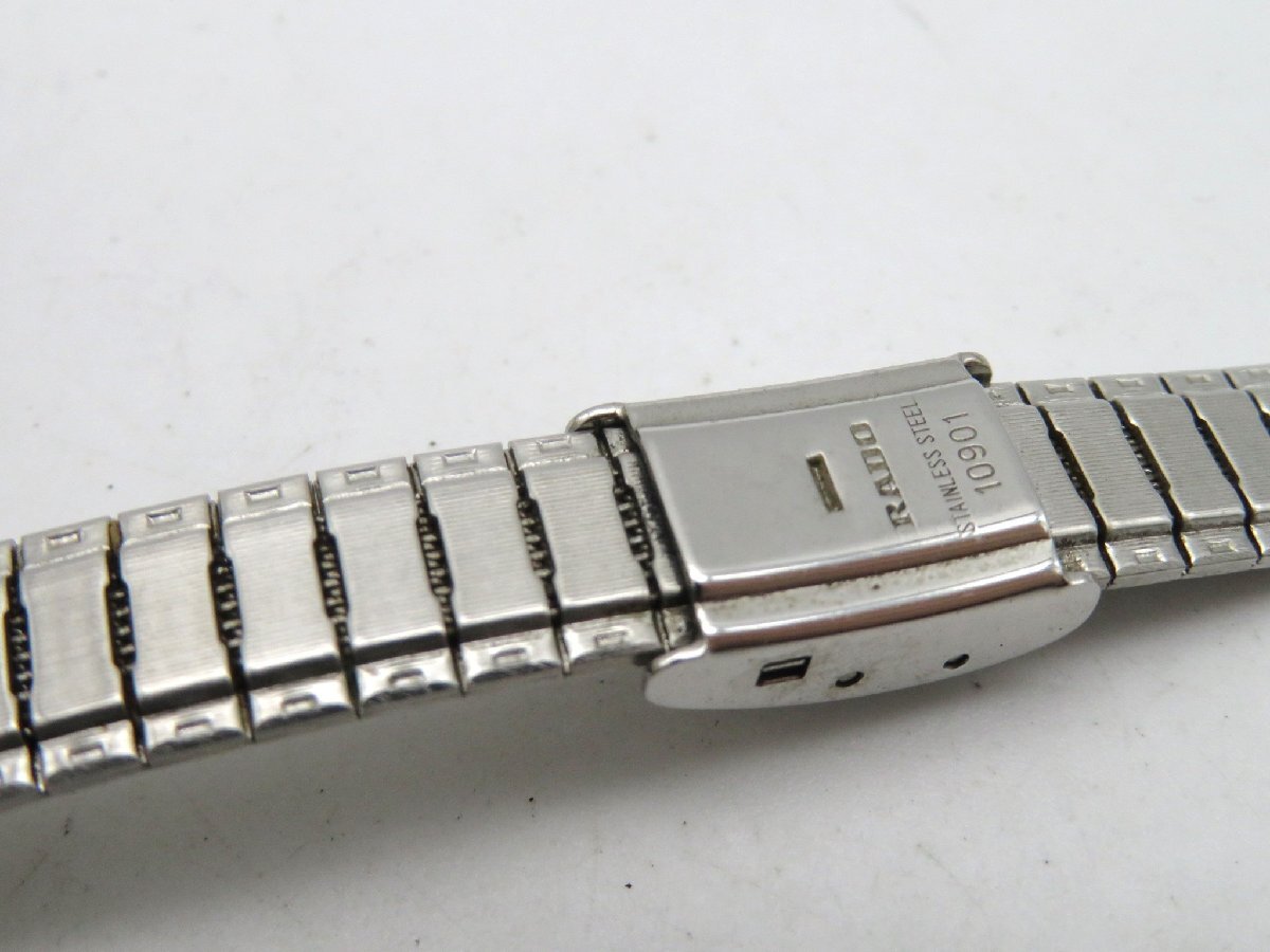 1円■ジャンク■ ラドー ホワイト クオーツ レディース 腕時計 L30707の画像6