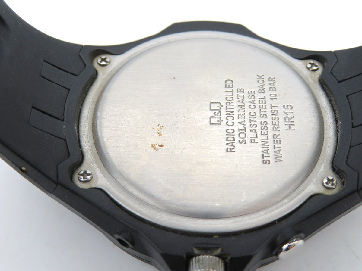 ☆1円■ジャンク■ シチズン HG10-305 Q＆Q ブラック クオーツ メンズ 腕時計  M545の画像5