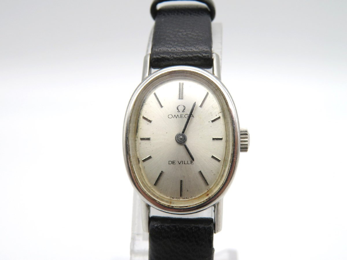 1円■ジャンク■ オメガ デヴィル シルバー 手巻き レディース 腕時計 L56203の画像1
