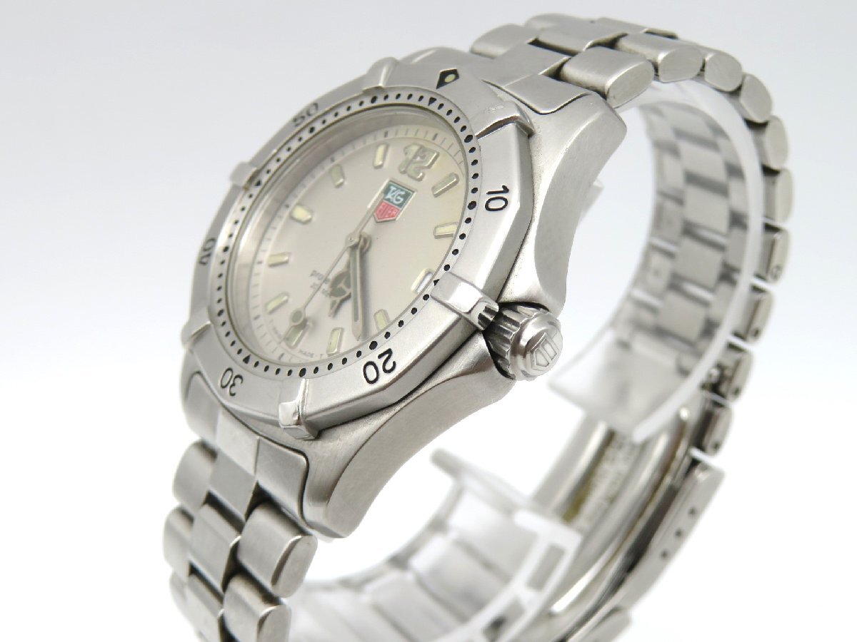 1円◆稼働◆ タグホイヤー WK1212 プロフェショナル シルバー クオーツ ユニセックス 腕時計 L52801の画像2