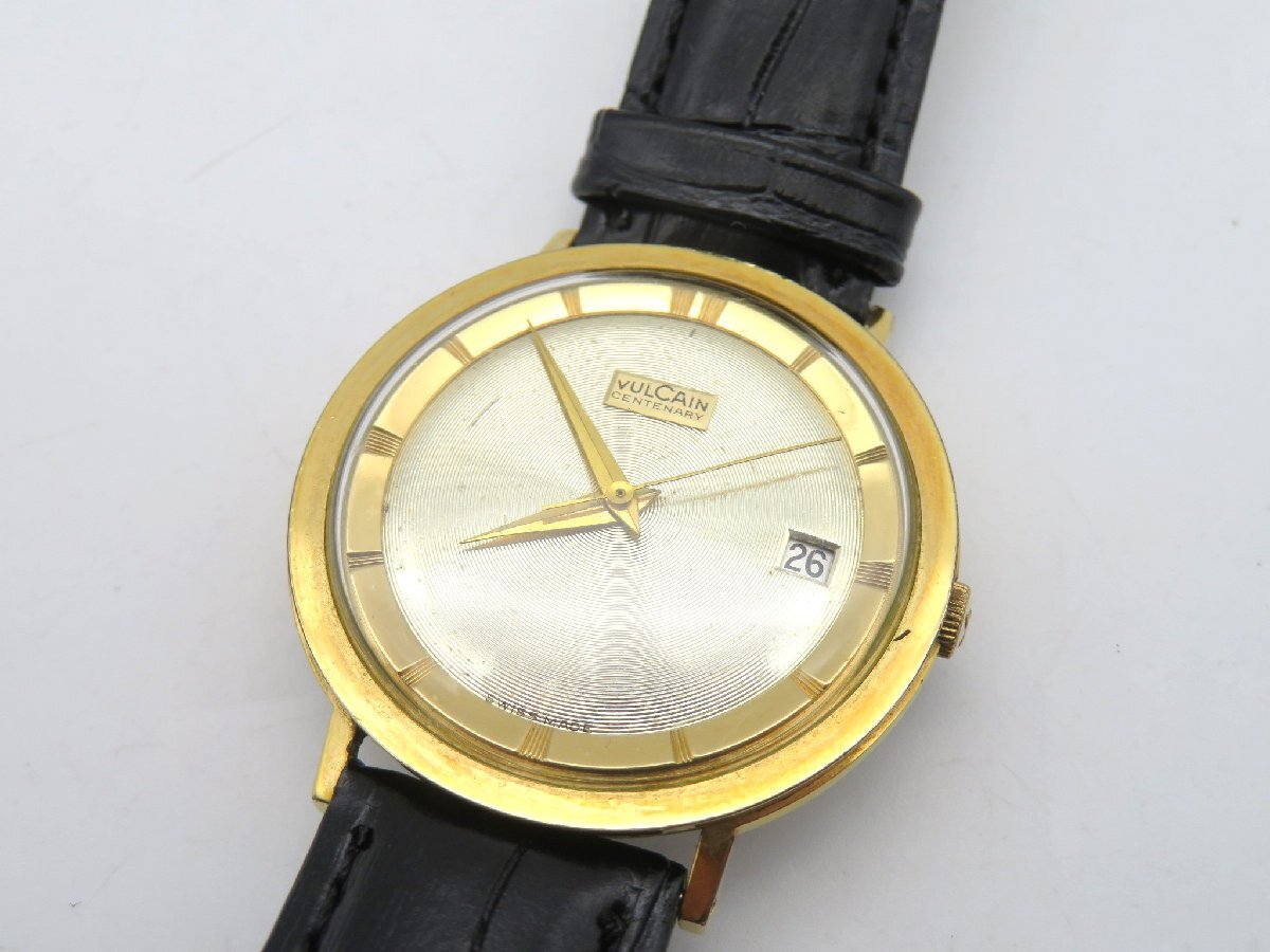 1円◆稼働◆ VULCAIN シルバー 自動巻き ユニセックス 腕時計 L55406の画像1
