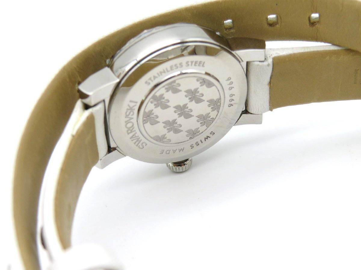 1円◆稼働◆ スワロフスキー 999966 新品に近い シルバー クオーツ レディース 腕時計 N827の画像2