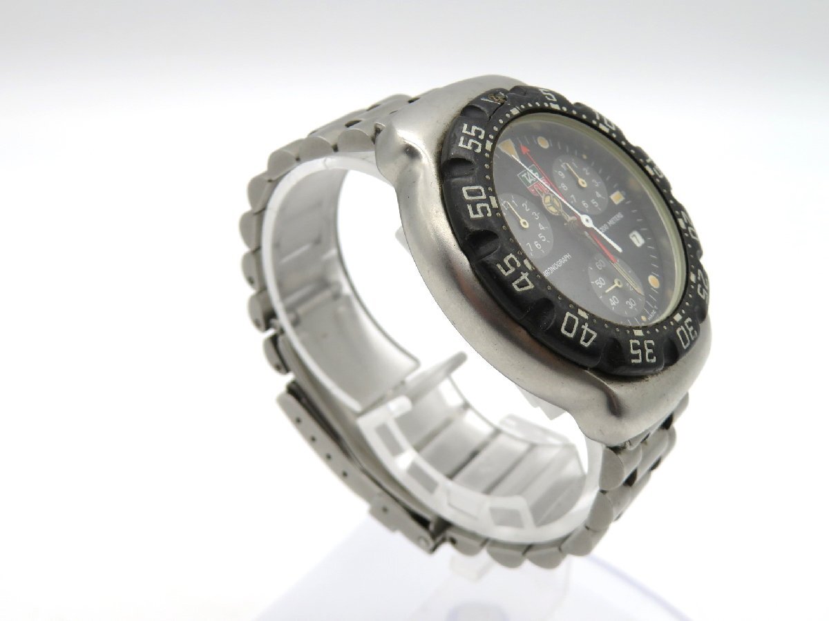 1円◆稼働◆ タグホイヤー 571.513T ブラック クオーツ メンズ 腕時計 L55801の画像4