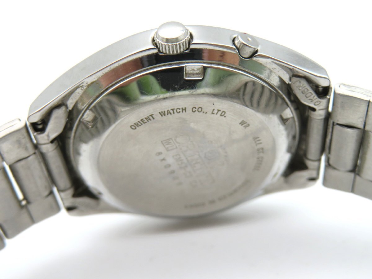 1円◆稼働◆ オリエント シルバー 自動巻き メンズ 腕時計 N642_画像4