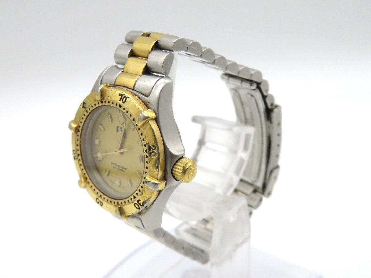 1円■ジャンク■ タグホイヤー WE1420-R プロフェッショナル ゴールド クオーツ レディース 腕時計 L56603の画像2