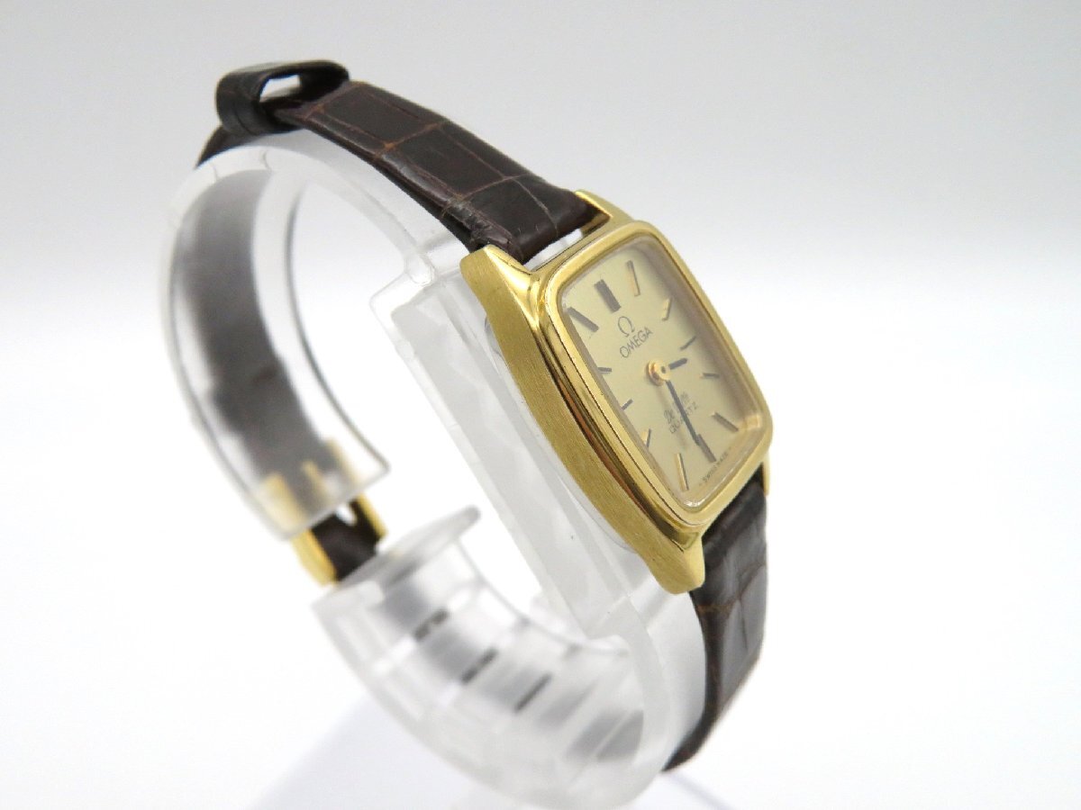 1円◆稼働◆ オメガ デヴィル シャンパン クオーツ レディース 腕時計 M13205の画像3