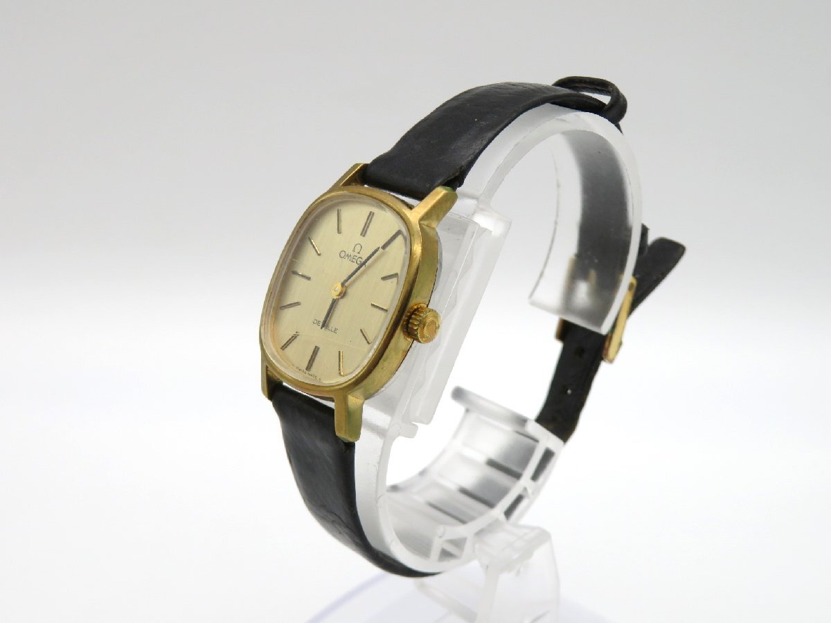 1円■ジャンク■ オメガ デヴィル ゴールド 手巻き レディース 腕時計 M15602の画像2