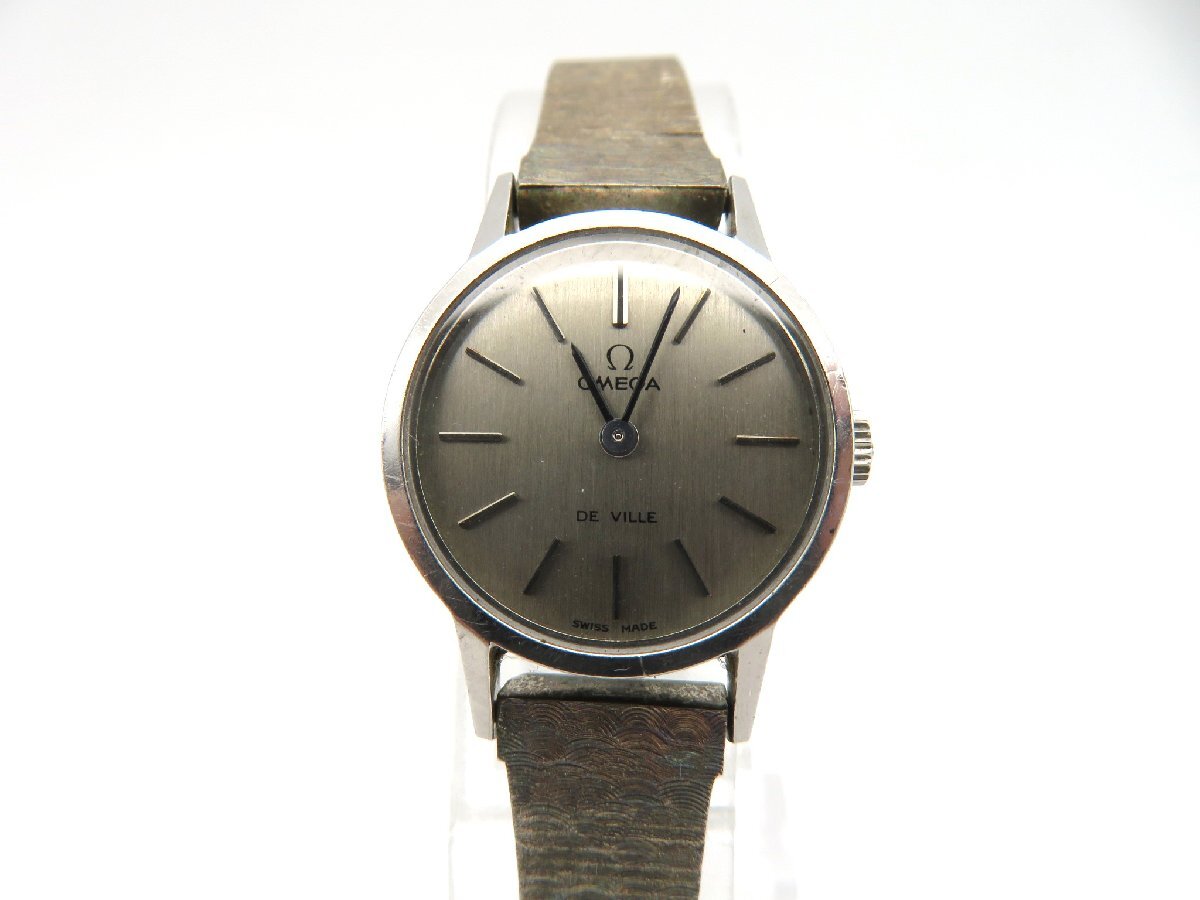 1円◆稼働◆ オメガ デヴィル シルバー 手巻き レディース 腕時計 M16007の画像1