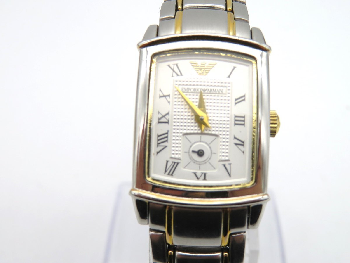 1 jpy # Junk # Emporio Armani AR-0242 silver quarts lady's wristwatch L67902