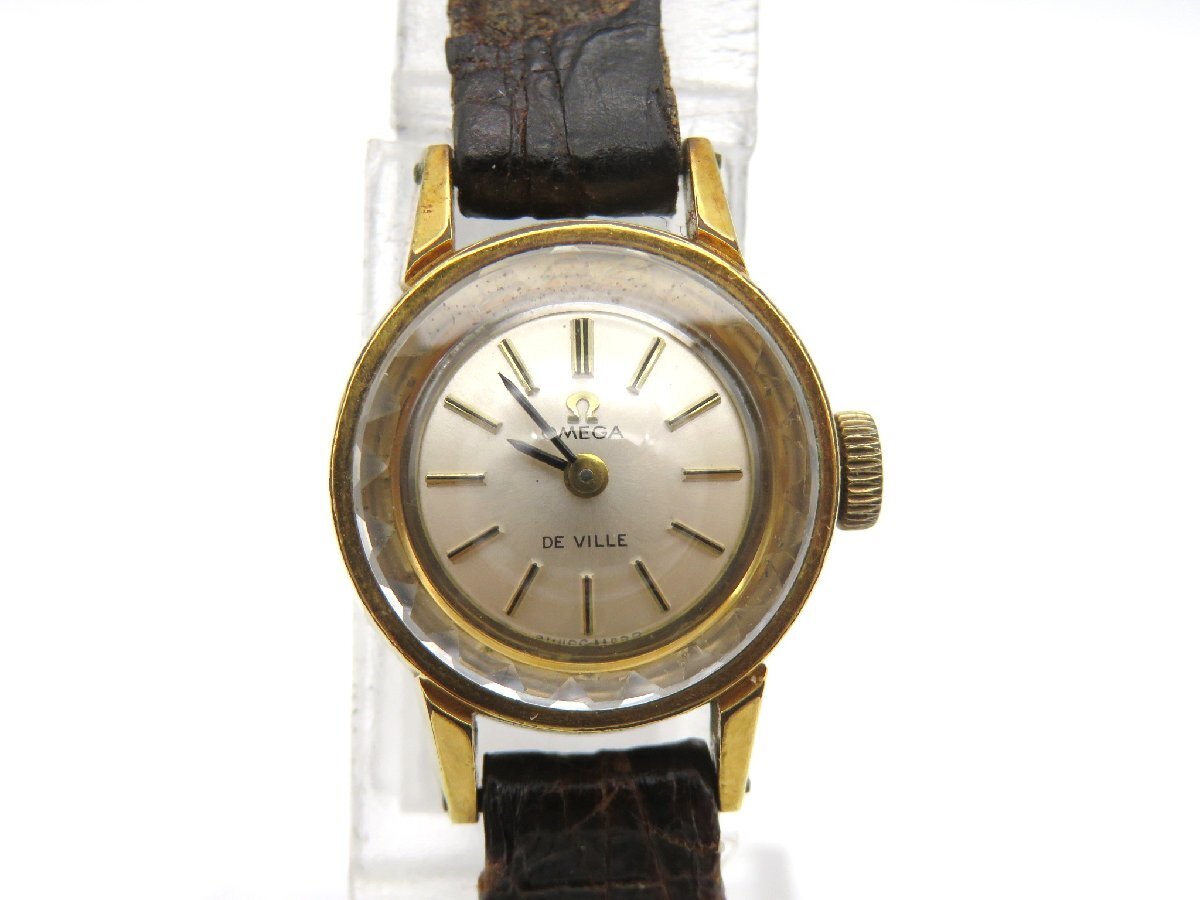 1円◆稼働◆ オメガ デヴィル シルバー 手巻き レディース 腕時計 M13308の画像1