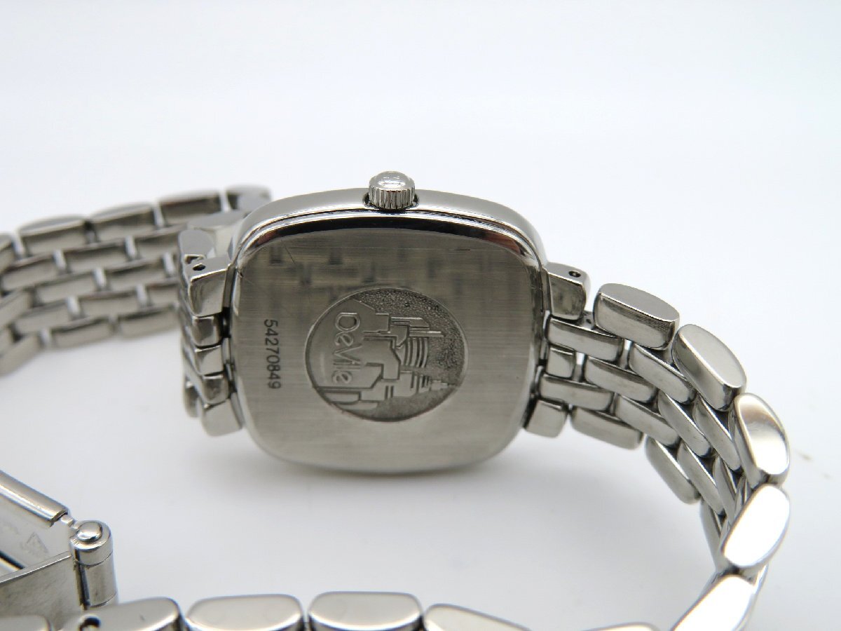 1円◆稼働◆ オメガ デヴィル ライトピンク クオーツ レディース 腕時計 M13302の画像4