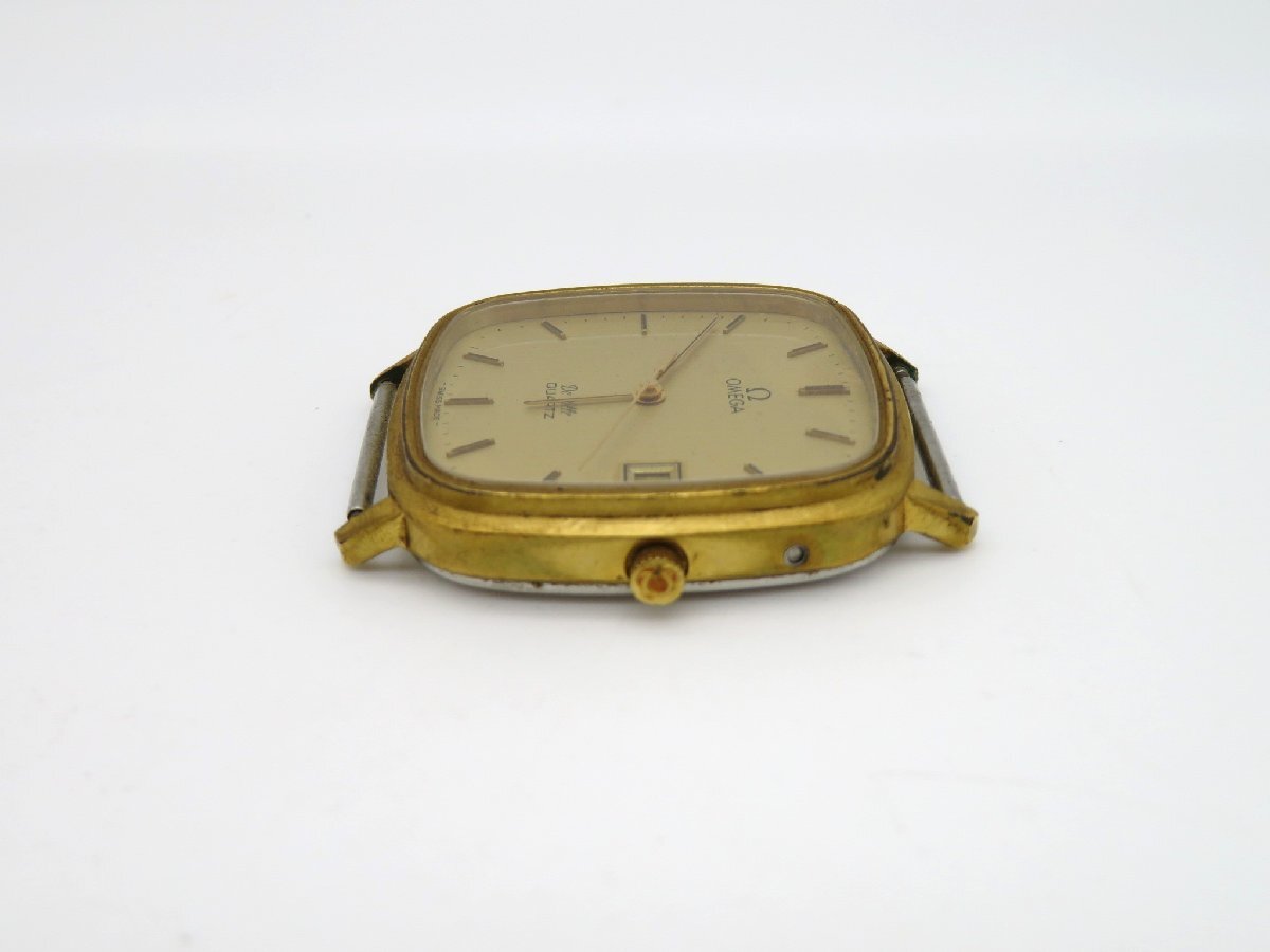 1円■ジャンク■ オメガ デヴィル ゴールド クオーツ ユニセックス 腕時計 M15605の画像4