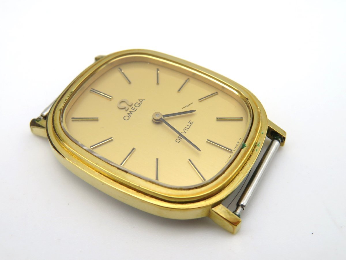 1円◆稼働◆ オメガ デヴィル ゴールド 手巻き レディース 腕時計 M13508の画像3
