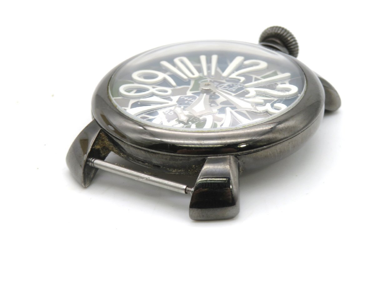 1円◆稼働◆ ガガミラノ マヌアーレ48 迷彩 手巻き メンズ 腕時計 M12801の画像2