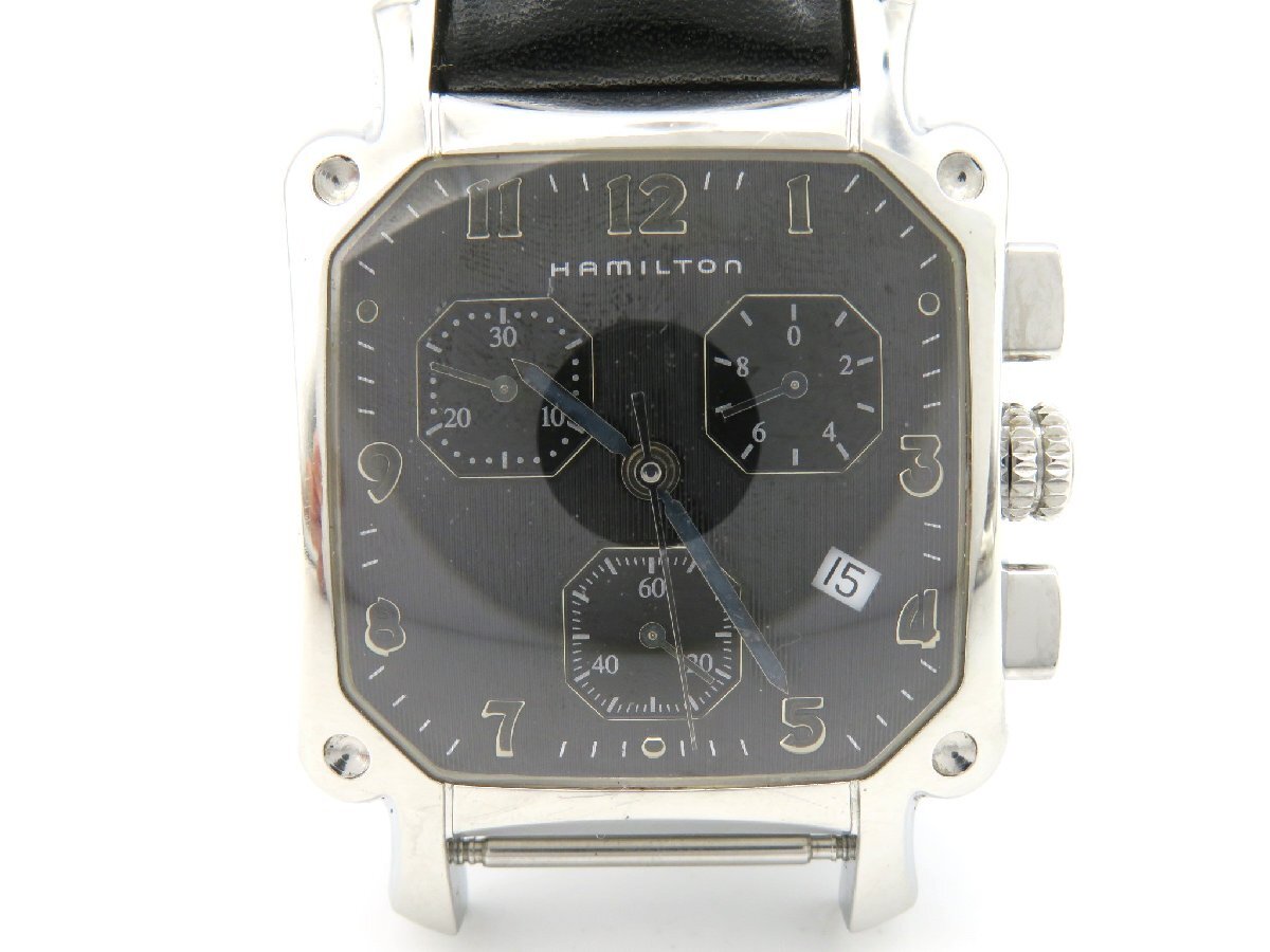 1円◆稼働◆ ハミルトン Ｈ194120 ブラック クオーツ ユニセックス 腕時計 M13102の画像1
