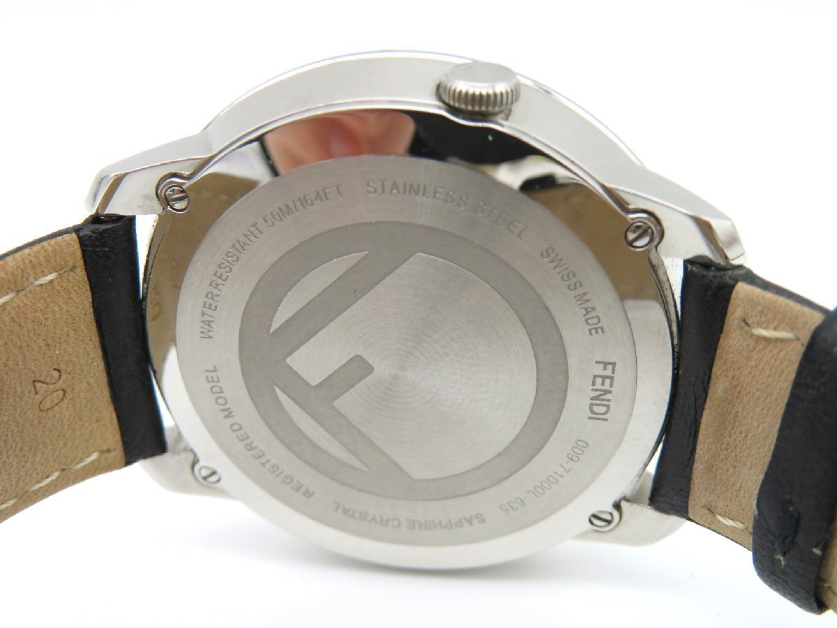 1円◆稼働◆ フェンディ ラナウェイ ブラウン クオーツ メンズ 腕時計 N960