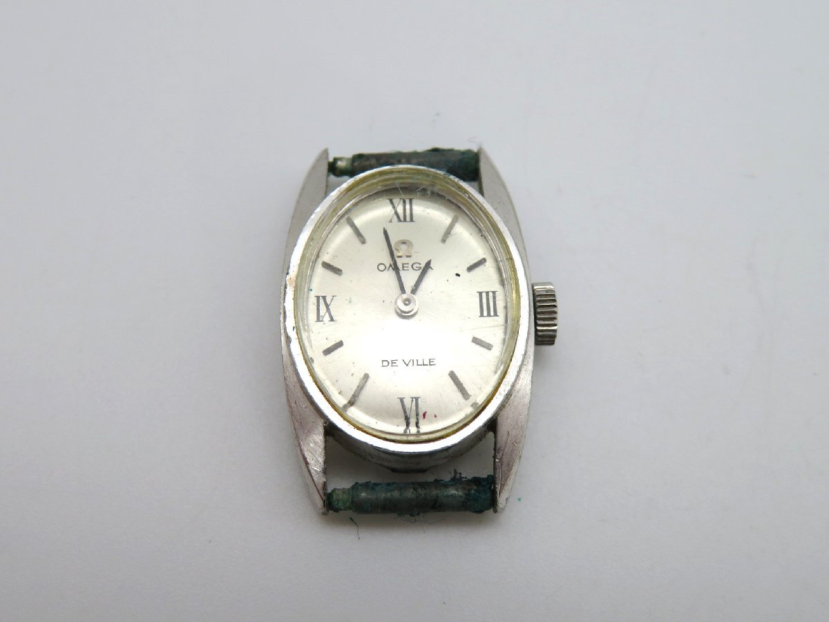 1円◆稼働◆ オメガ デヴィル シルバー 手巻き レディース 腕時計 コマ M16903の画像1