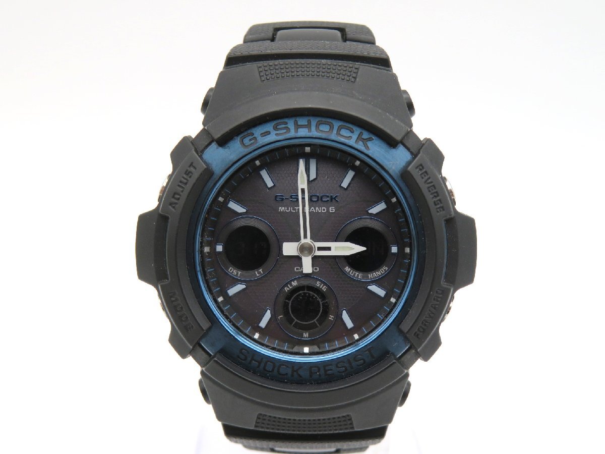 1円◆稼働◆ カシオ AWG-100BC G-SHOCK ブラック クオーツ レディース 腕時計 M16503_画像1