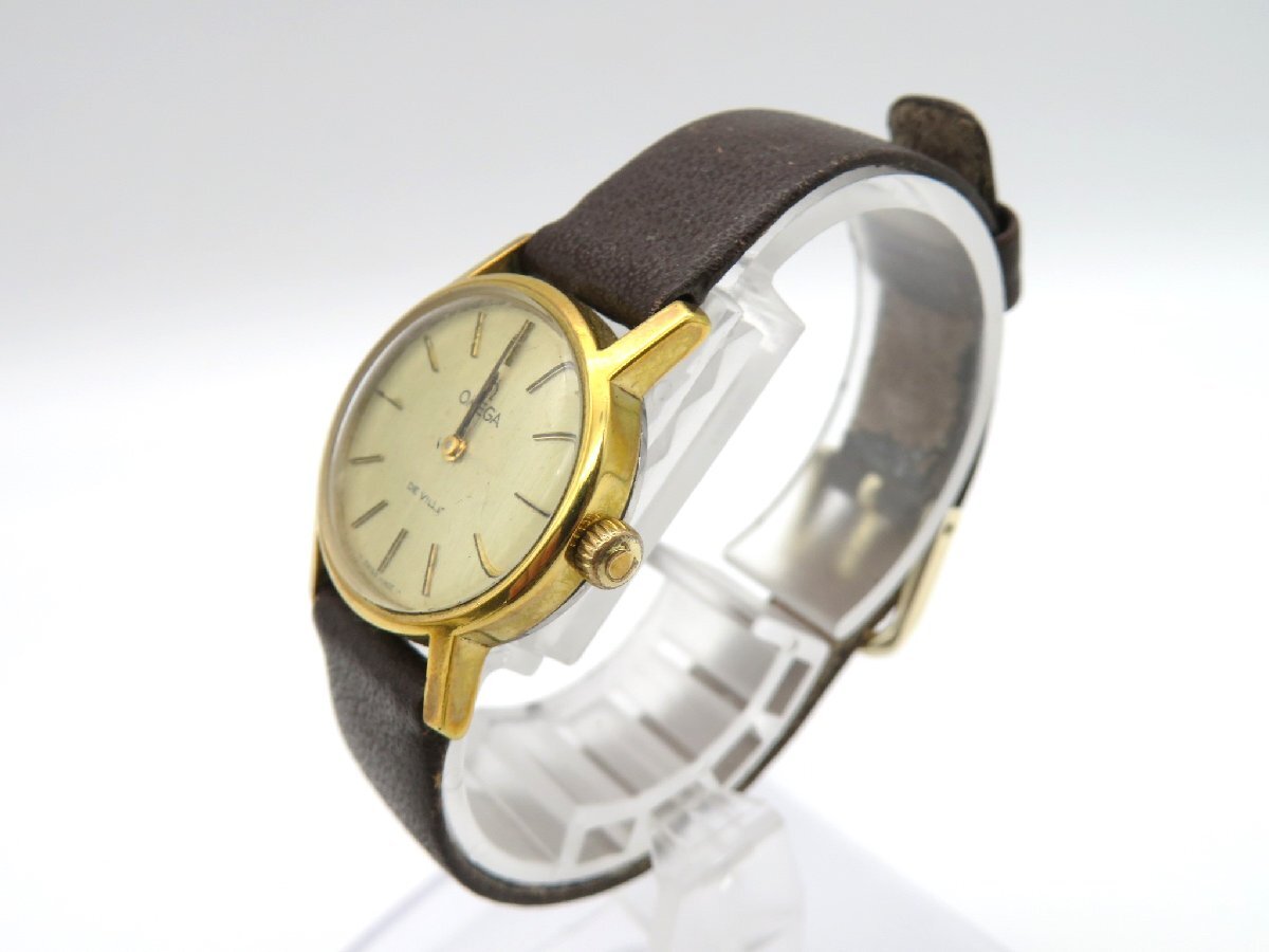 1円■ジャンク■ オメガ デヴィル シャンパン 手巻き レディース 腕時計 M13209の画像2