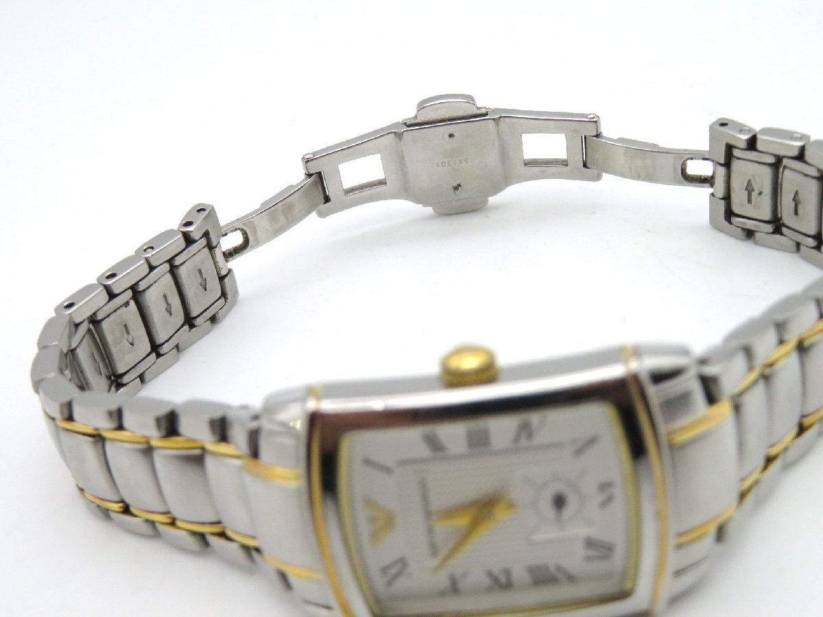 1円■ジャンク■ エンポリオアルマーニ AR-0242 シルバー クオーツ レディース 腕時計 L67902の画像6