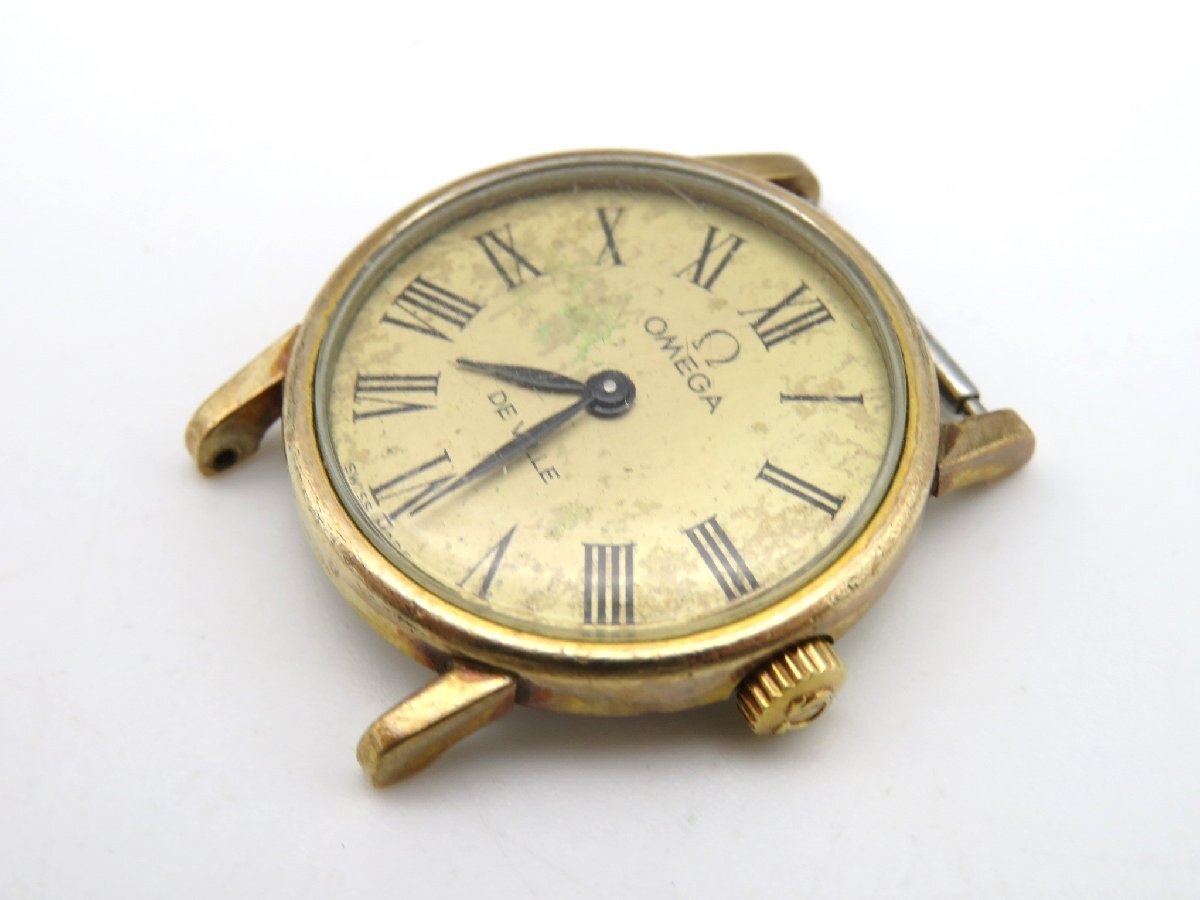 1円■ジャンク■ オメガ デヴィル シャンパン 手巻き レディース 腕時計 M13010の画像2