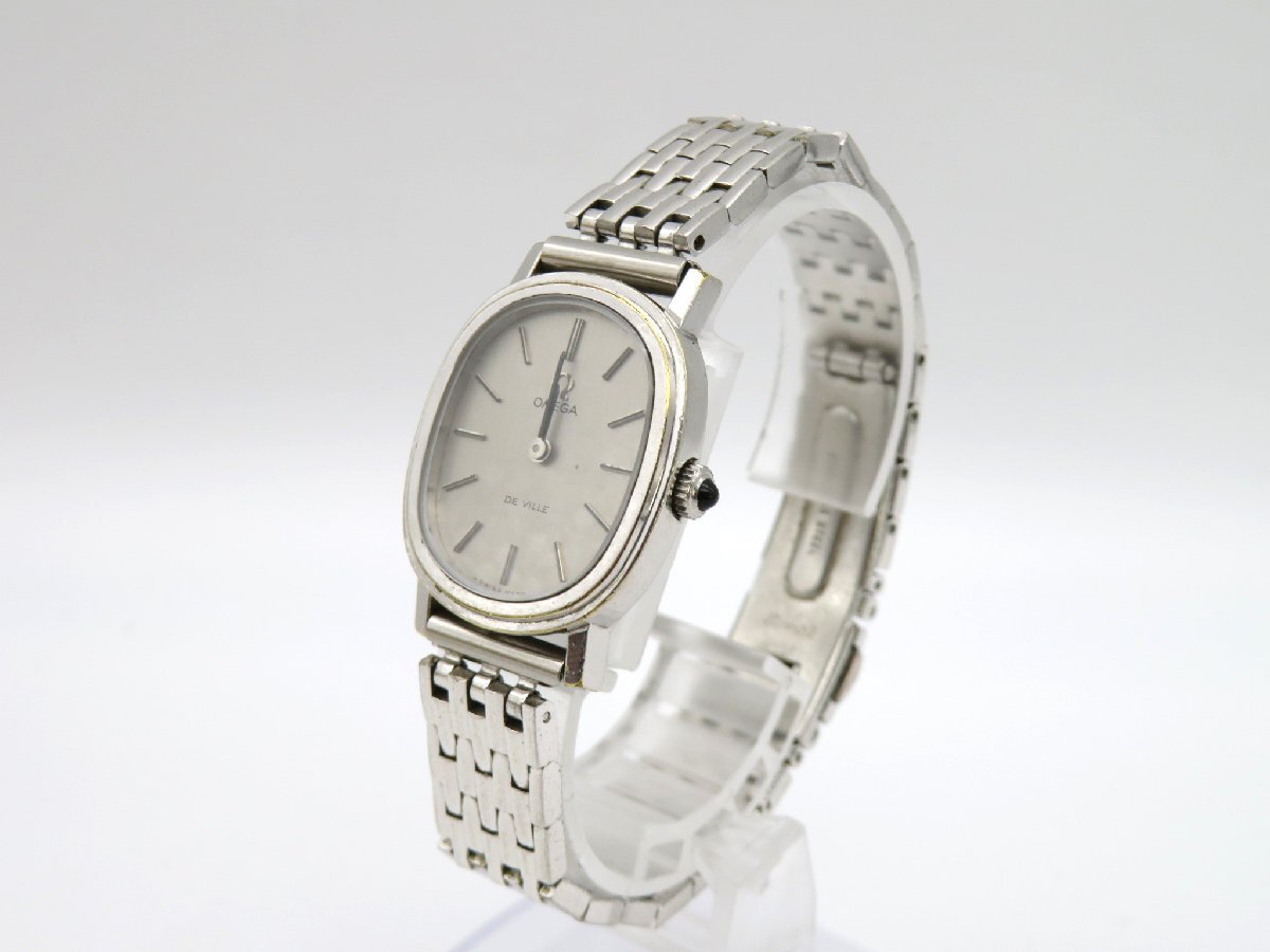 1円■ジャンク■ オメガ デヴィル シルバー 手巻き レディース 腕時計 M16905の画像2