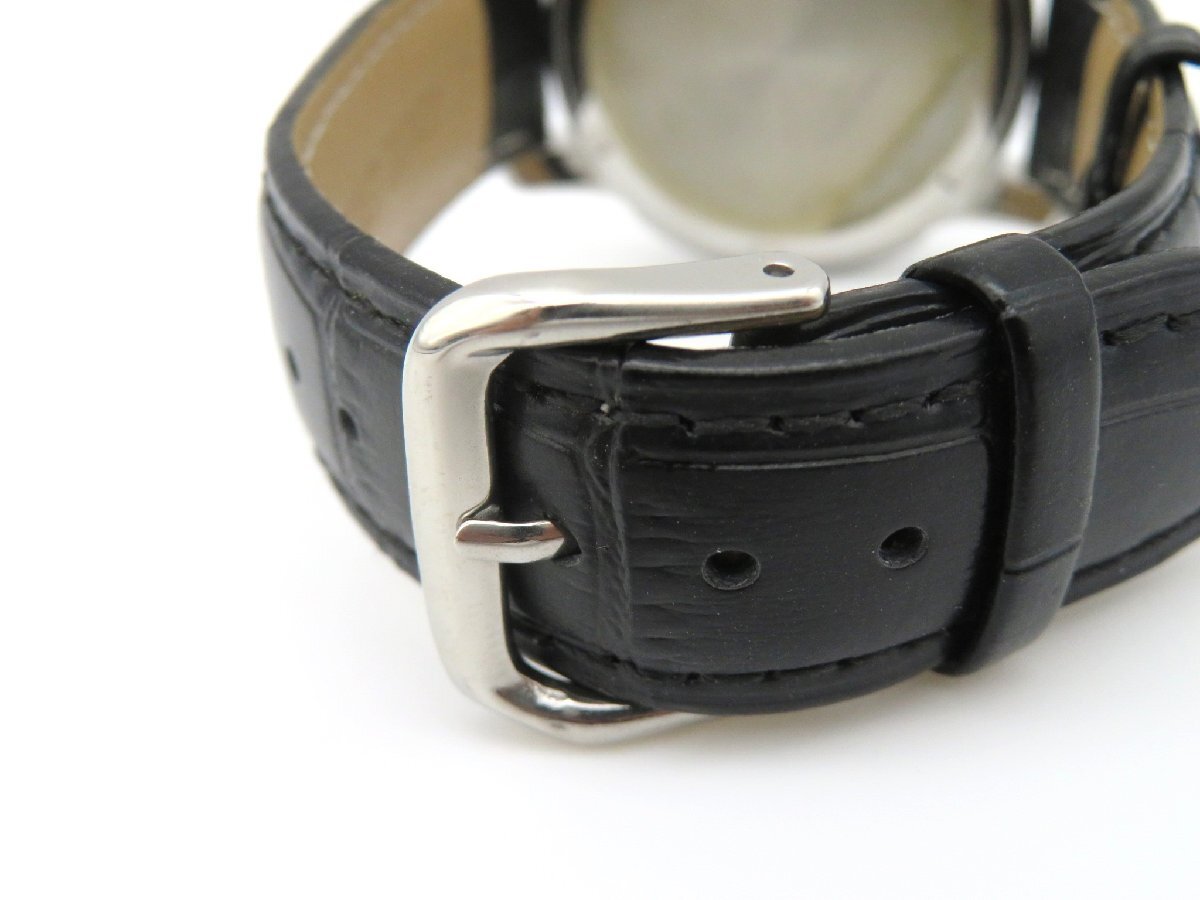 1円◆稼働◆ ティソ T461 ブラック クオーツ メンズ 腕時計 N919の画像4