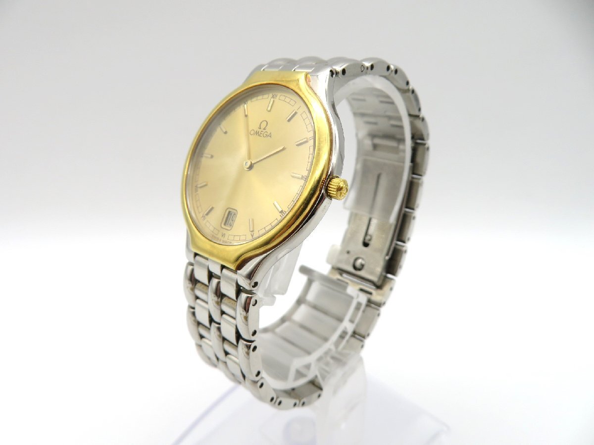 1円◆稼働◆ オメガ シンボル ゴールド クオーツ レディース 腕時計 M16005の画像2