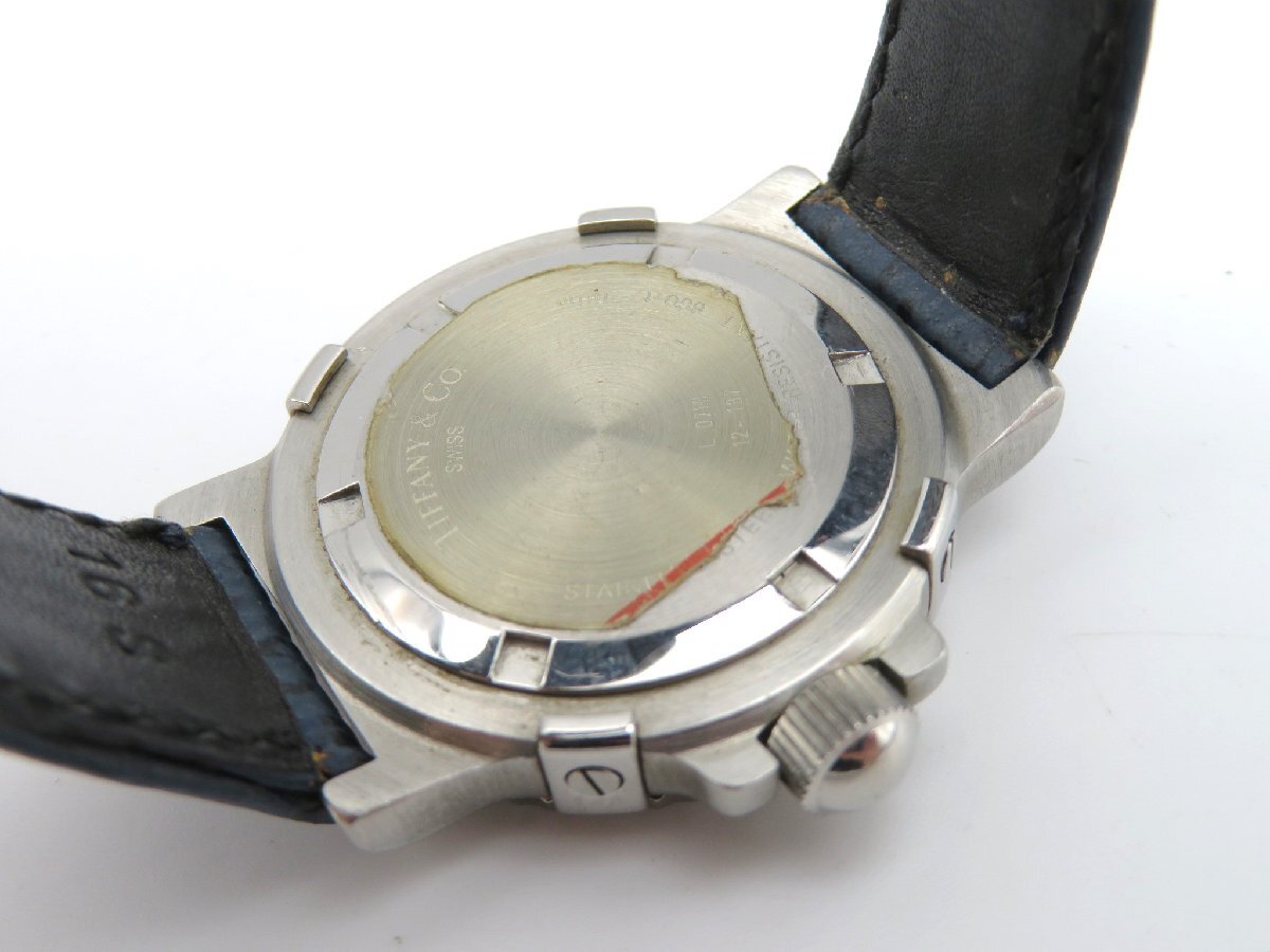 1円◆稼働◆ ティファニー ネイビー クオーツ ユニセックス 腕時計 M15803_画像6