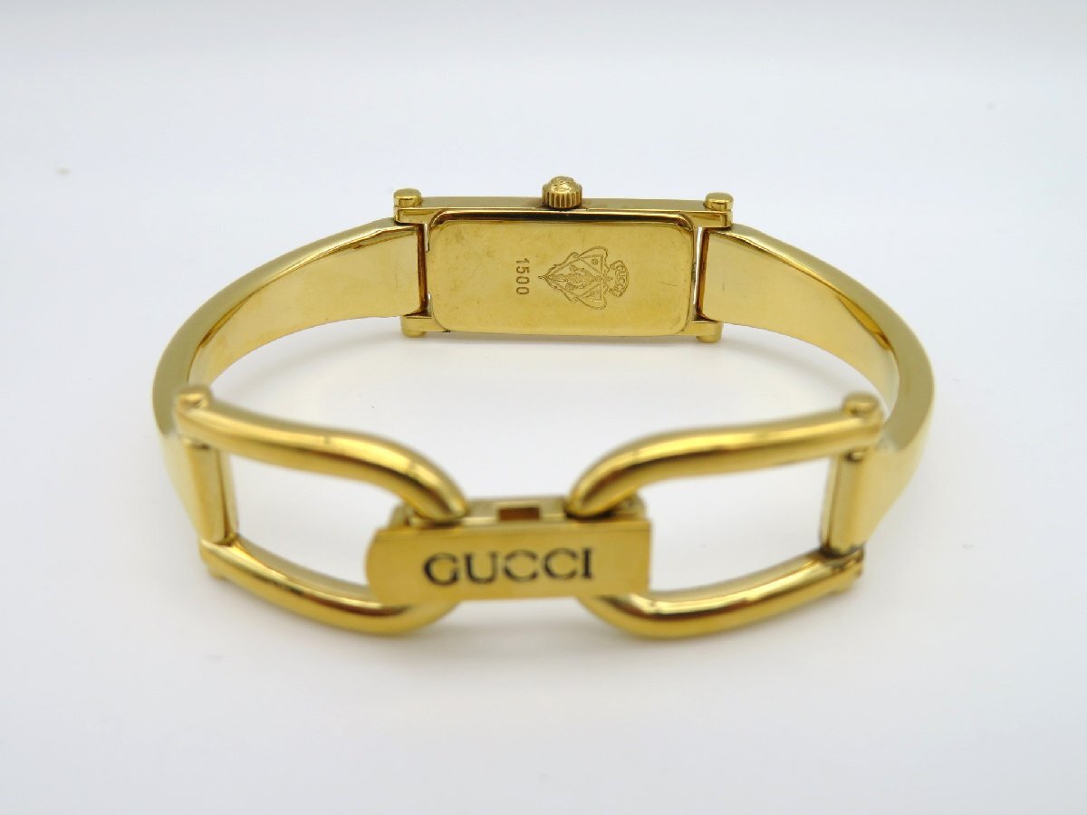 1 иен * работа * Gucci 1500 Gold кварц женские наручные часы M39201