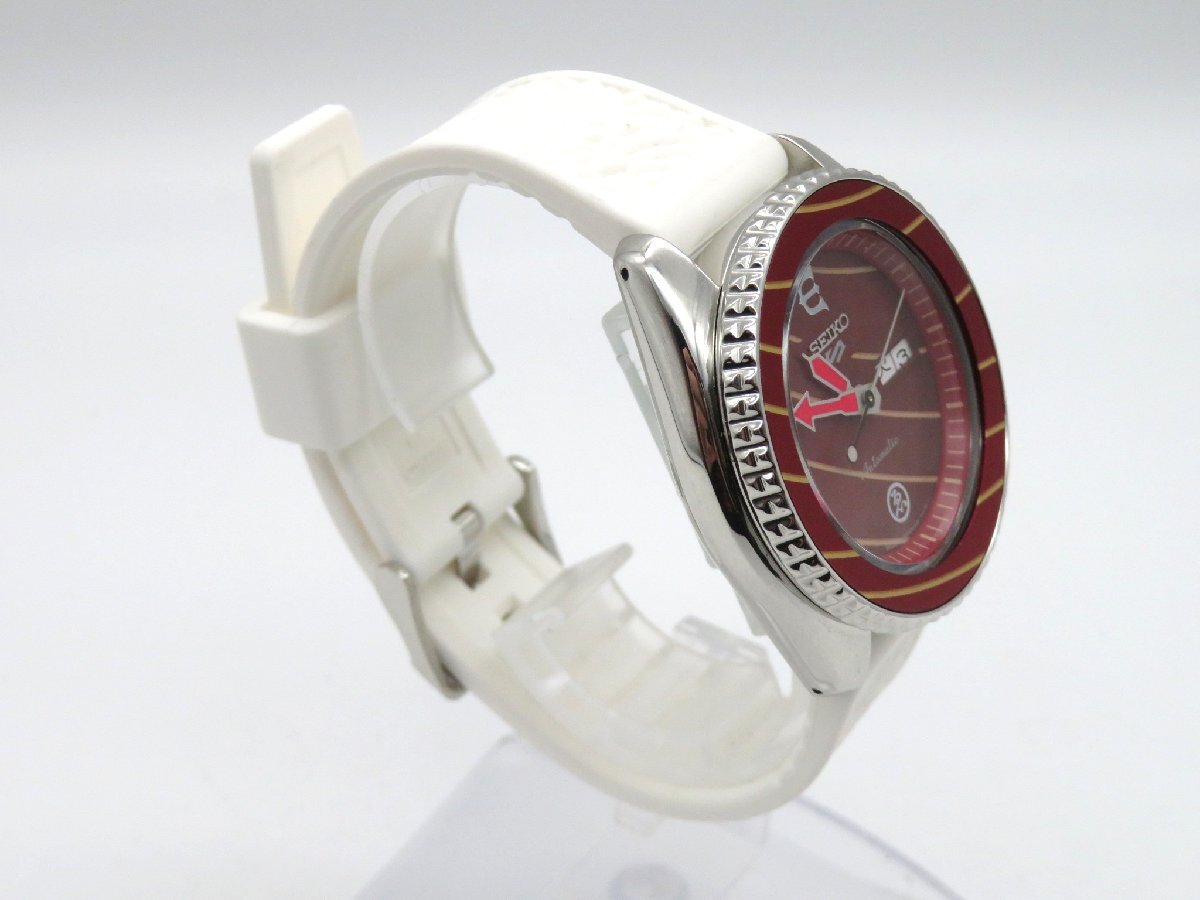 1円◆稼働◆ セイコー 4R36-11G0 EVISEN レッド 自動巻き メンズ 腕時計 M38501の画像4