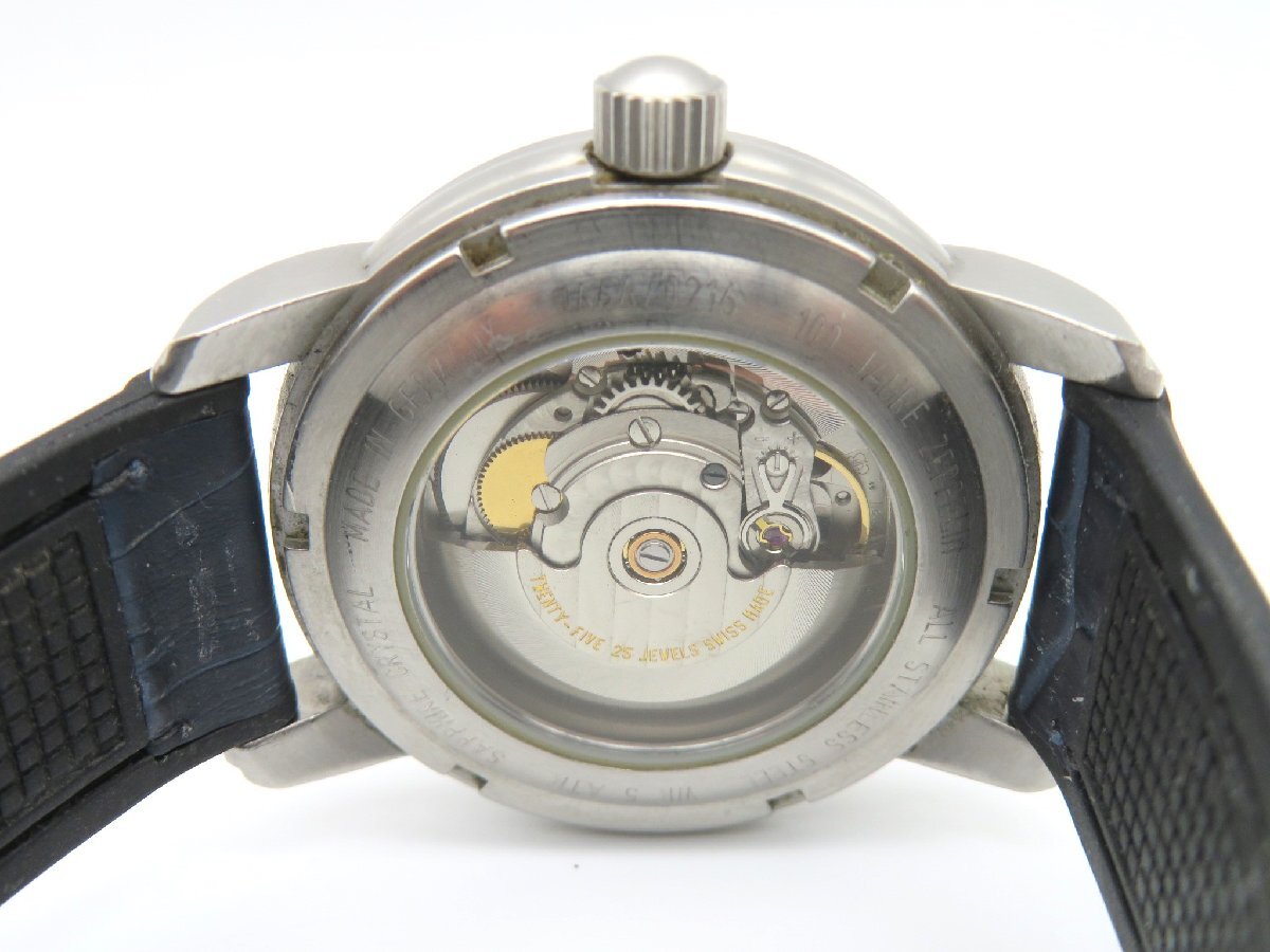 1円◆稼働◆ ツェッペリン ブラック 自動巻き メンズ 腕時計 M39003_画像5