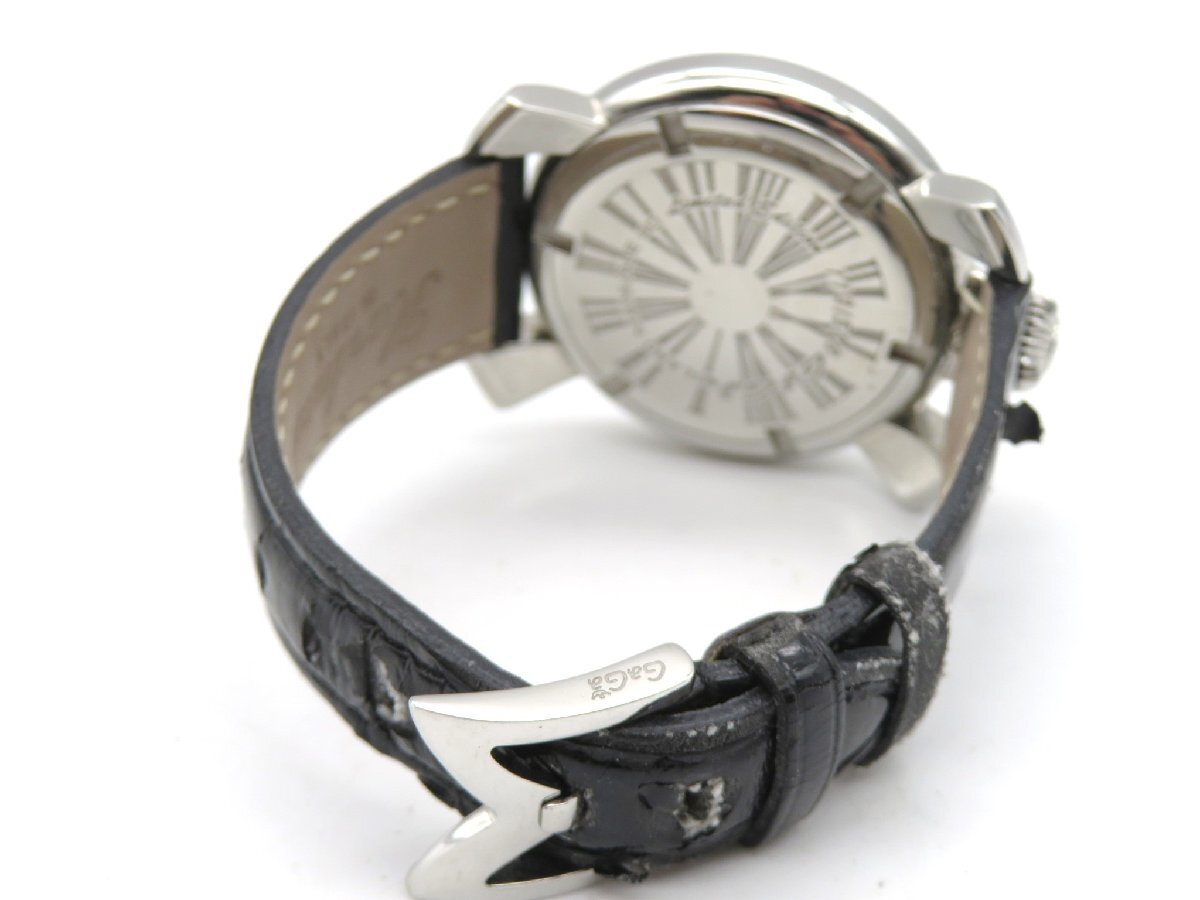 1円◆稼働◆ ガガミラノ レオパード クオーツ メンズ 腕時計 M38003の画像5