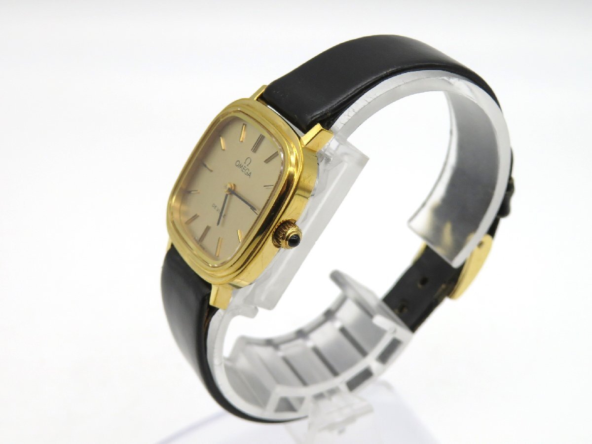 1円◆稼働◆ オメガ デビル ゴールド 手巻き レディース 腕時計 M22701_画像3