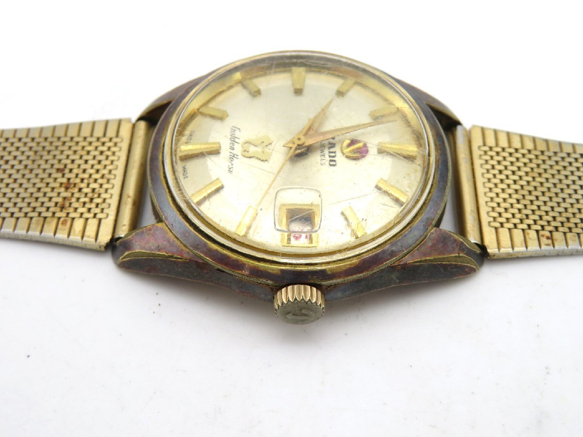 1円■ジャンク■ ラドー ゴールデンホース シルバー 自動巻き ユニセックス 腕時計 M18305_画像3