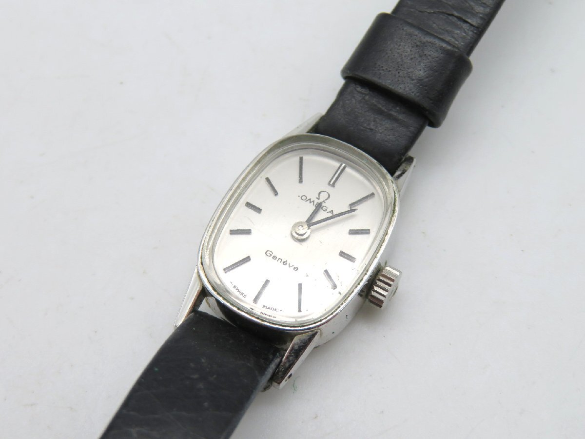 1円■ジャンク■ オメガ ジュネーブ シルバー 手巻き レディース 腕時計 M22302の画像1
