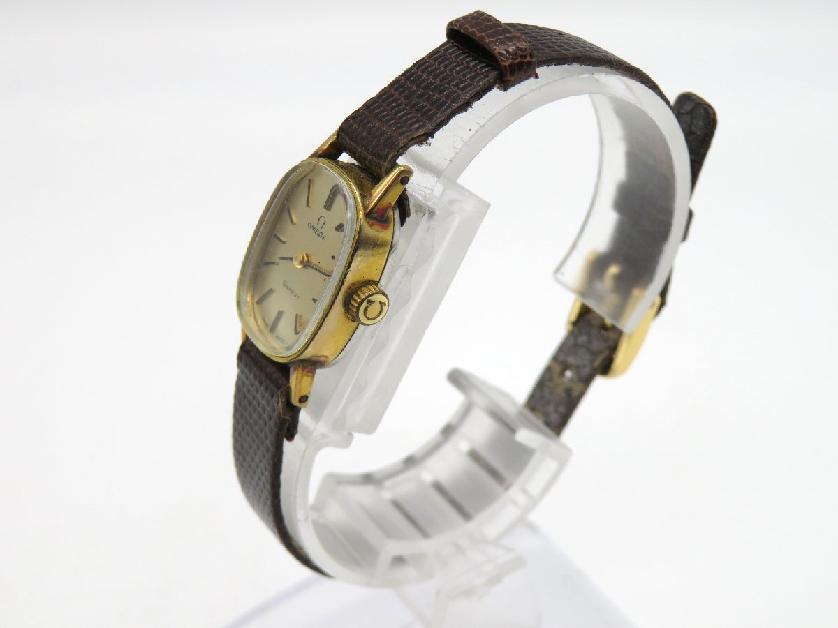 1円◆稼働◆ オメガ ジュネーヴ ゴールド 手巻き レディース 腕時計 M23007_画像3