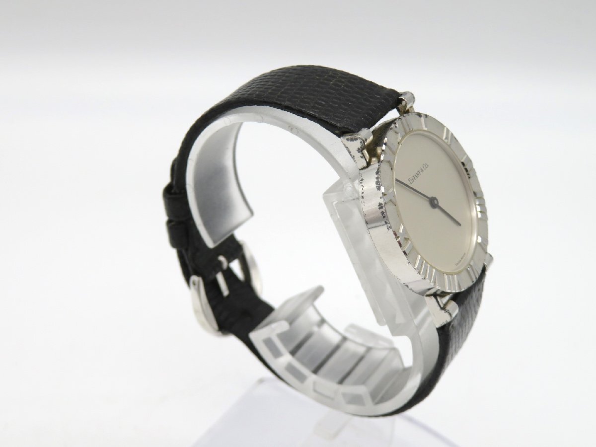 1円◆稼働◆ ティファニー シルバー クオーツ ユニセックス 腕時計 M21101の画像4