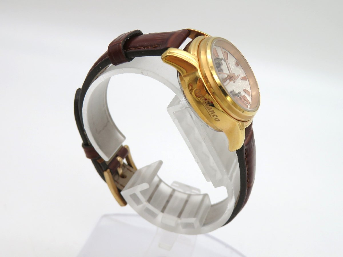 1円◆稼働◆ オロビアンコ OR-0059N 白 クオーツ レディース 腕時計 N908_画像3