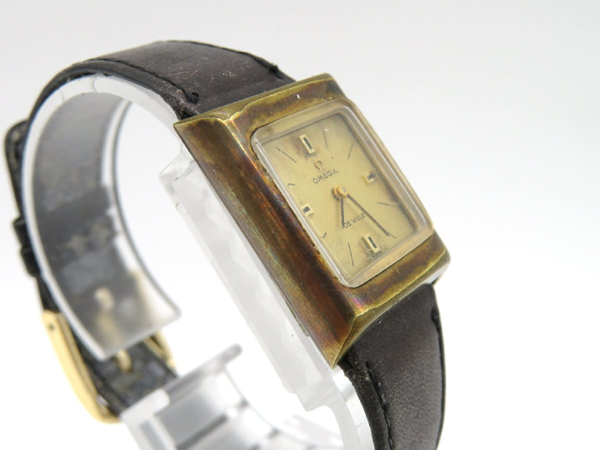 1円◆稼働◆ オメガ デビル ゴールド 手巻き レディース 腕時計 M39505_画像3