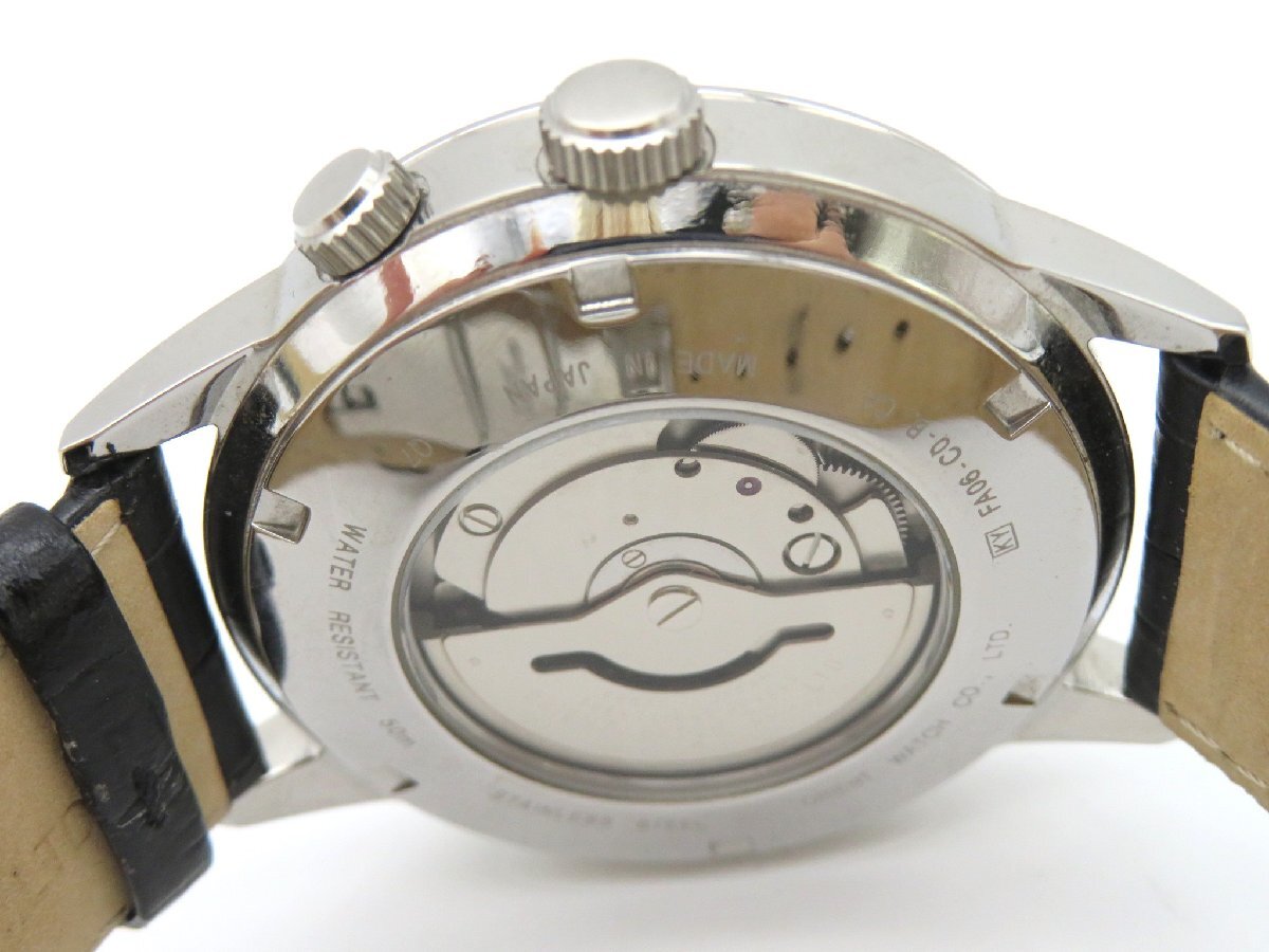 1円◆稼働◆ オリエント FA06-C0-B 黒 自動巻き メンズ 腕時計 O115の画像4