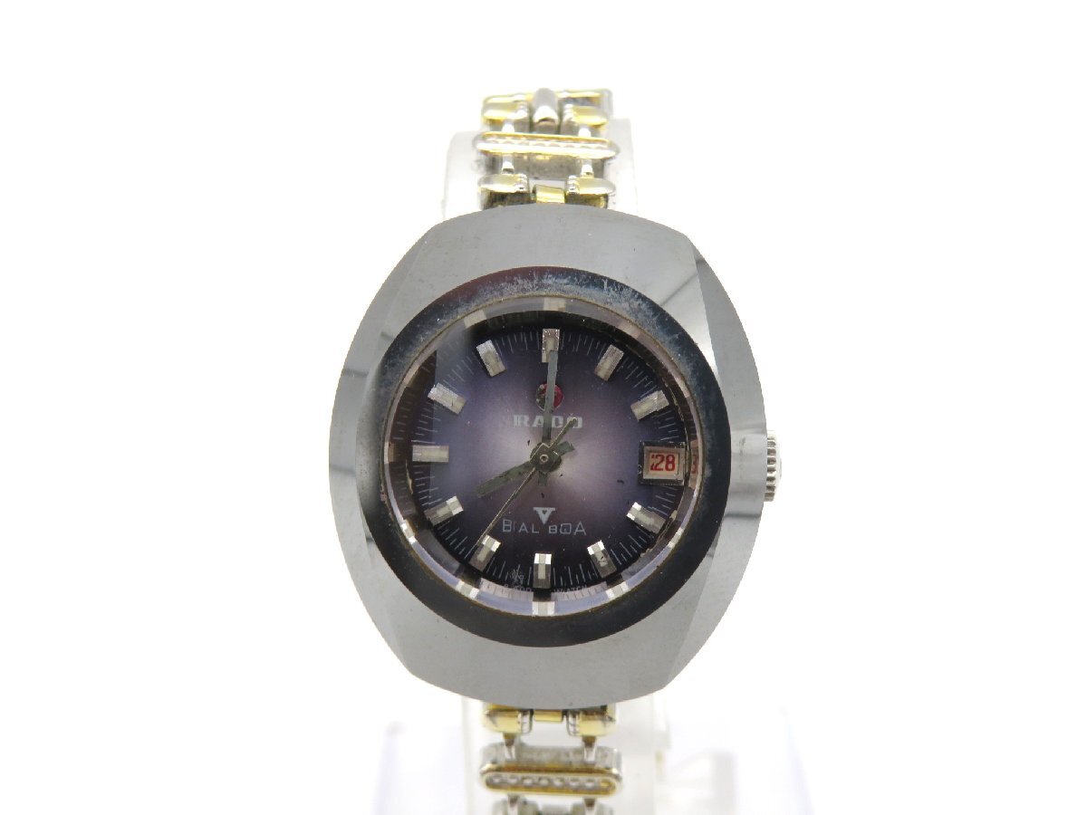 1円◆稼働◆ ラドー バルボア ブラック 自動巻き レディース 腕時計 M19901_画像2