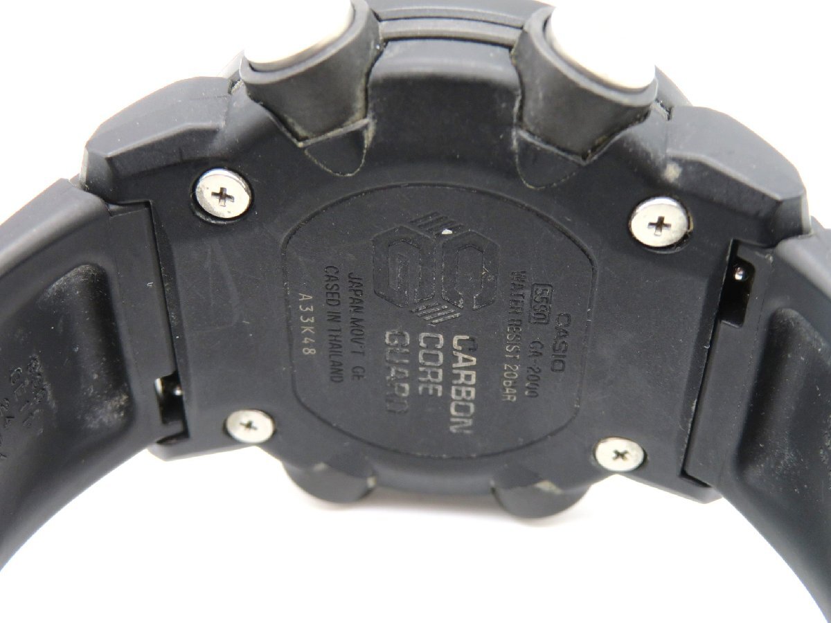 1円◆稼働◆ カシオ GA-2000 Ｇ?SＨＯCＫ ブラック クオーツ メンズ 腕時計 M20001の画像6
