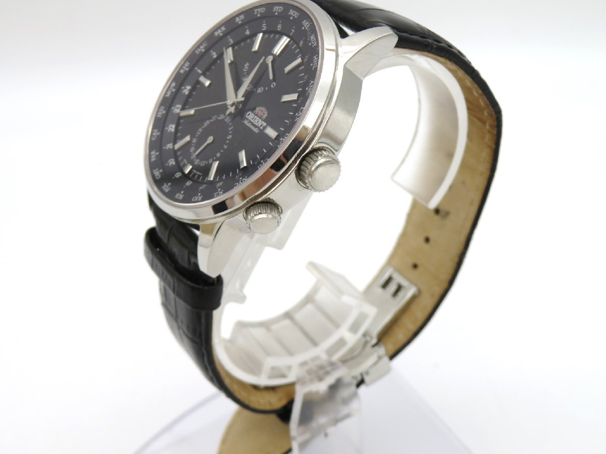 1円◆稼働◆ オリエント FA06-C0-B 黒 自動巻き メンズ 腕時計 O115の画像2