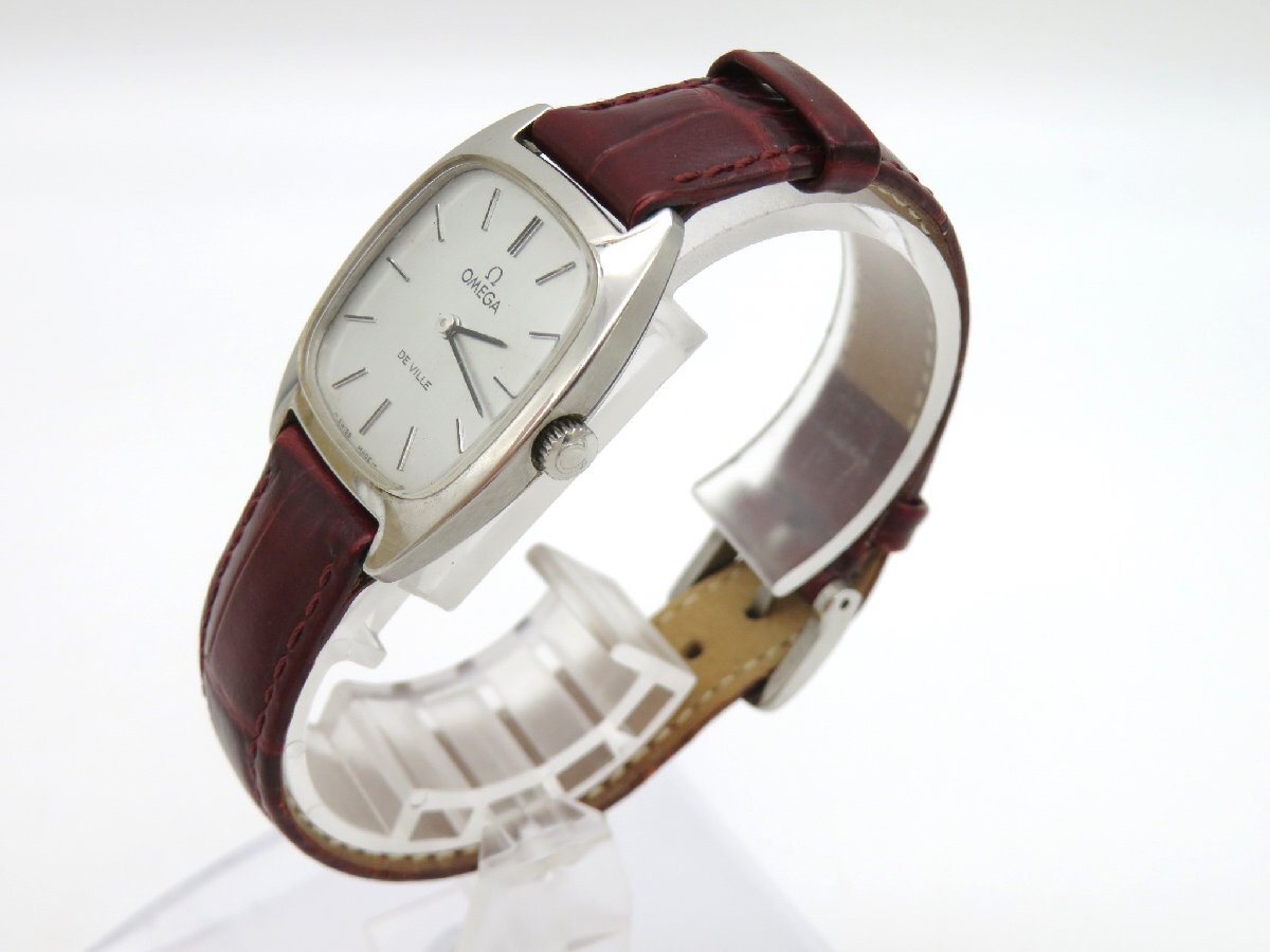 1円◆稼働◆ オメガ デビル シルバー 手巻き レディース 腕時計 N902の画像2