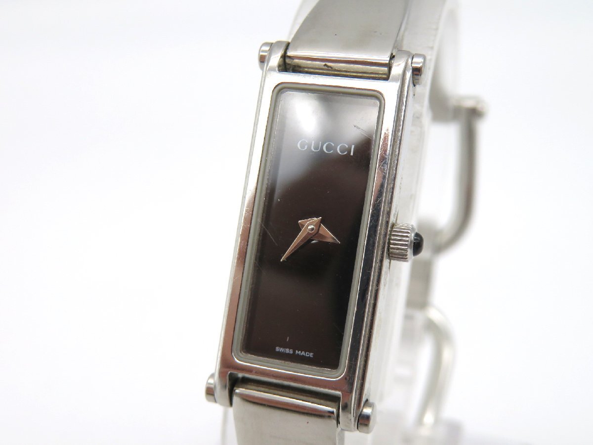 1円◆稼働◆ グッチ 1500L シルバー クオーツ レディース 腕時計 M19007_画像1