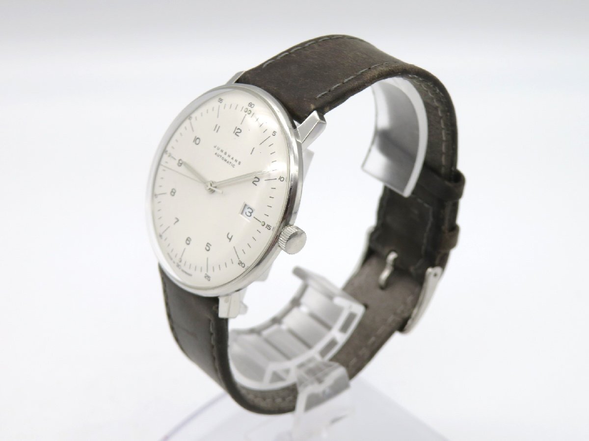 1円■ジャンク■ ユンハンス ホワイト 自動巻き メンズ 腕時計 M20802の画像3