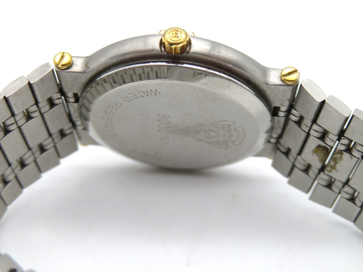 1円■ジャンク■ グッチ 9000M ブラック クオーツ ユニセックス 腕時計 コマ11 M38305の画像5