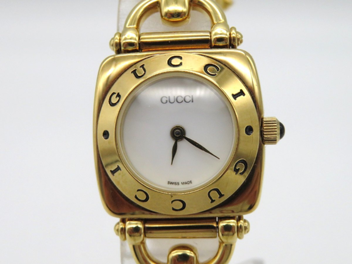 1 иен * работа * Gucci 6400L белый кварц женские наручные часы M20902