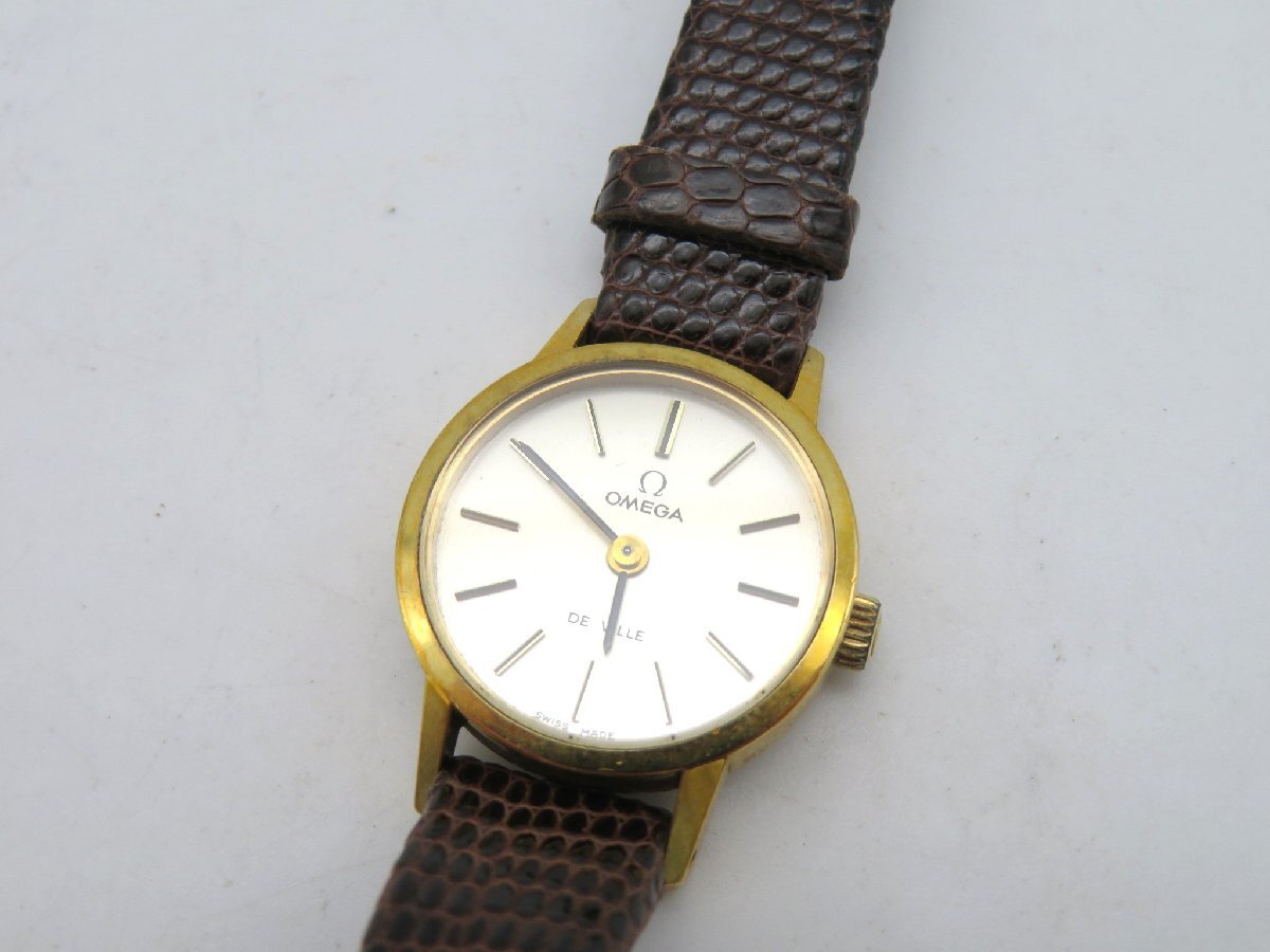1円◆稼働◆ オメガ デヴィル シルバー 手巻き レディース 腕時計 M18406_画像1